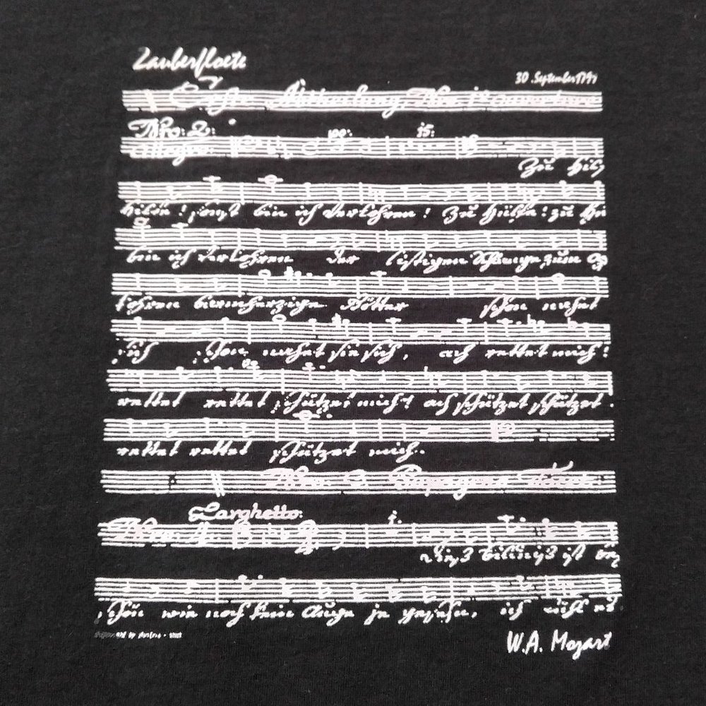 Mozart's "Magic Flute" Black Short Sleeve T-Shirt